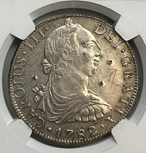1782MO FF メキシコ 8レアル AU 詳細 NGC チョップマーク