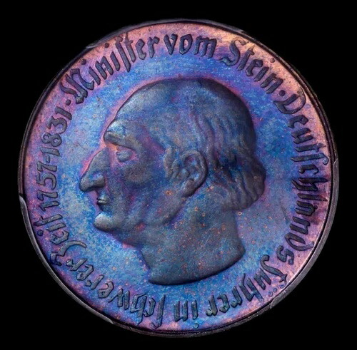 1922年 ドイツ ヴェストファーレン 100マルク PCGS MS64BN イェーガー N14 バラエティ モンスタートーン