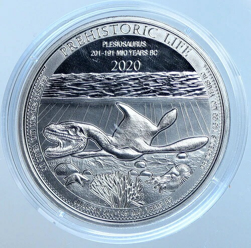 2020年 コンゴ 先史時代の恐竜ライオン オールドプルーフシルバー 20フランコイン i114595