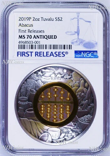 2019年 アバカス 2オンス シルバー アンティークコイン NGC MS 70 FR｜WORLD RESOURCE【QUEEN店】
