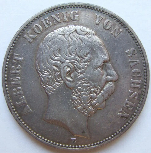 コインエンパイアシルバー5マークアルバートキングバイザクセン1889 E IN非常に良い 123,200円
