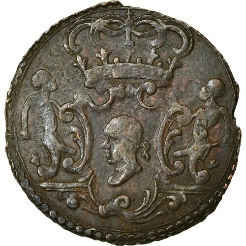 [#144] コイン、イタリア諸州、コルシカ島、パスクアーレ パオリ将軍、2 ソルディ、1766- 123,750円
