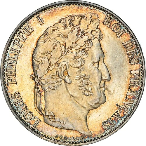 [#867535] コイン、フランス、ルイ・フィリップ、5フラン、1846年、パリ、EBC+、銀、K-