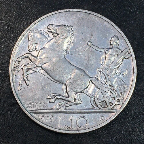 1929-R イタリア 10 リラ銀貨 - 実物コイン #R073 掲載｜WORLD RESOURCE【QUEEN店】