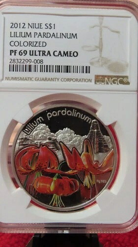 2012年 ニウエ 花 リリウム パルダリウム リリー シルバー NGC グレード PF69 ガーデンガーデニング|WORLD RESOURCE【QUEEN店】