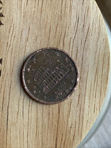 5ユーロセント イタリア 2002年、希少ユーロセントコイン、イタリア コロッセオ ローマコイン 158,950円