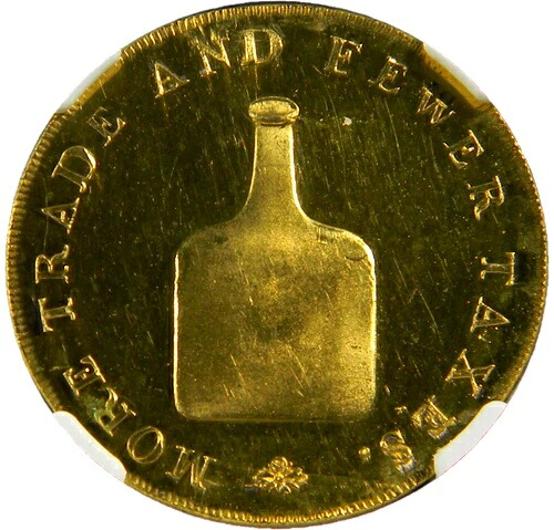1790年代ノーフォーク・ノーリッジ金鍍金1/2ペニー・コンドルトークン NGC MS-63 DPL (10-16) 178,200円