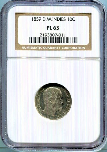 デンマーク領西インド諸島 - 1859 10セント NGC PL63｜WORLD RESOURCE【QUEEN店】