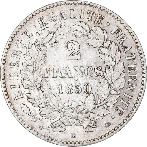 [#1161739] コイン、フランス、セレ、2 フラン、1850、ストラスブール、オーストラリア、シルバー、KM:760.2