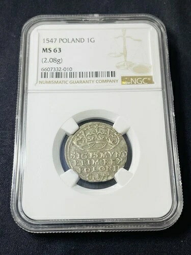 ポーランド 1547 1G NGC MS63 トップポップ
