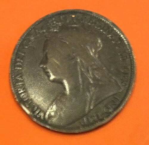 1896 年 1 ペニー ヴィクトリア デル グラ ブリット レジーナ フィッド デフィン インプ