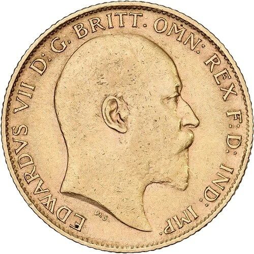 [#1213570] イギリス、エドワード7世、1/2ソブリン金貨、1907年、金、EF、KM:804