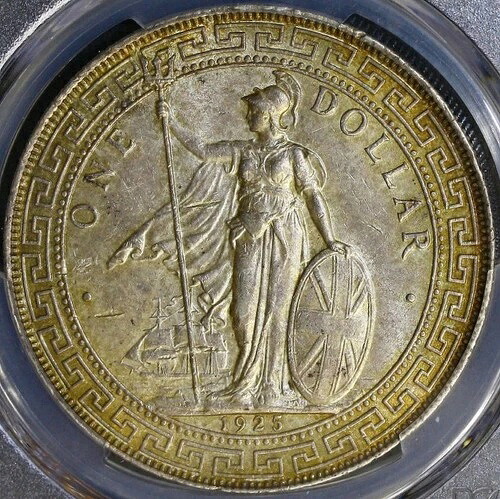 1925年 イギリス 香港 銀貨 貿易ドル T$1 PCGS MS62