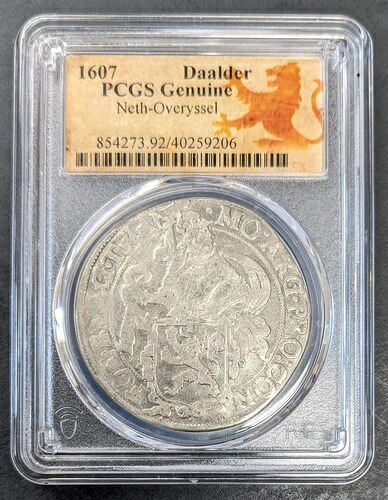 1607年 オランダ オーフェルイセル ライオン ダールダー PCGS 本物