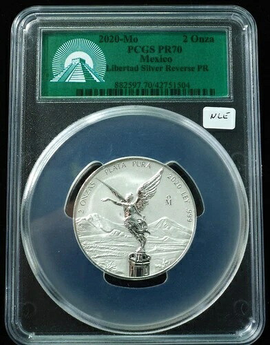 2020年-月 リバースプルーフ 初日発行 解放銀貨 PCGS PR70