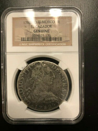 1782年 MO FF メキシコ 8R エル・カサドール難破船コイン、NGC認定