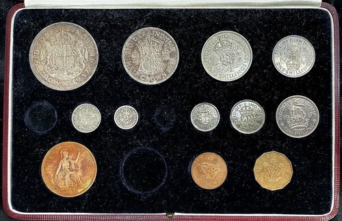 1937年 イギリス プルーフ コイン 12枚セット ジョージ6世戴冠式 オリジナル