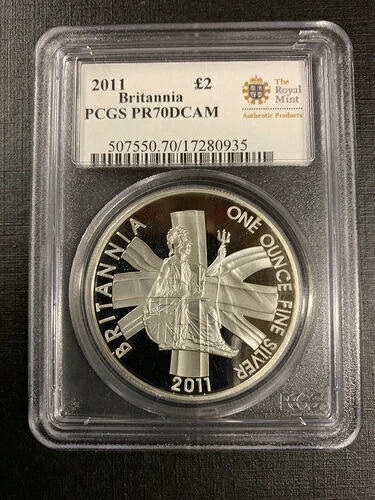 2011年 PCGS PR70 ブリタニアシルバー