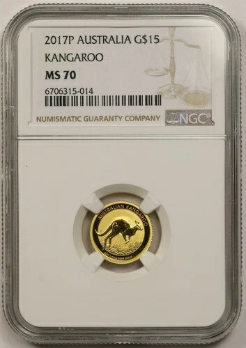 2017P オーストラリア カンガルー金貨 15ドル NGC MS 70 1/10オンス .9999