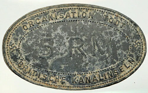 1940年代 ジャージー ドイツ 第二次世界大戦下 ヴィンテージ 5 ライヒスマルク コイン i92559 148,500円