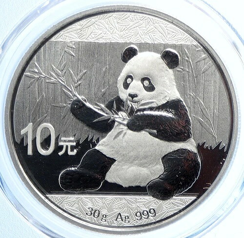2017年 中国 パンダ＆ブランチ 天壇 銀貨 10元 PCGS i109891