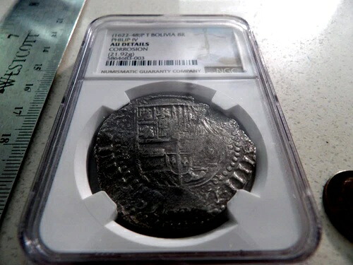 1622-48年 ボリビア 8レアル コブ 難破船 植民地銀貨