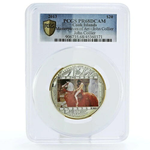 クック諸島 20ドル ジョン・コリアー 馬に乗った女性 アート PR68 PCGS 農業コイン 2013