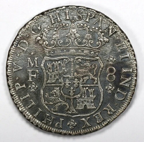 1739年 メキシコ 銀貨 8レアル ライゲルスダール 難破船 オランダ東インド会社 COA付き