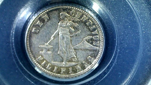 PCGS 1904 フィリピン 10セント PF 64 45123