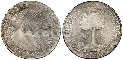 中央アメリカ共和国 1839/7-NG MA 8 レアル オーバーデート AU