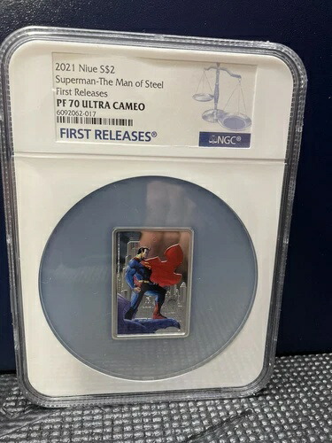 2021年 NIUE S$2 DCコミックス スーパーマン NGC Pf70 初版 OGP & COA付き 152,900円