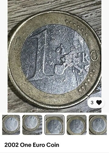 1ユーロ硬貨 ドイツ 2002年