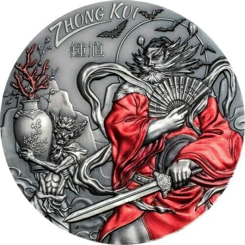 ZHONG KUI アジア神話 3オンス 銀貨 20ドル クック諸島 2019年