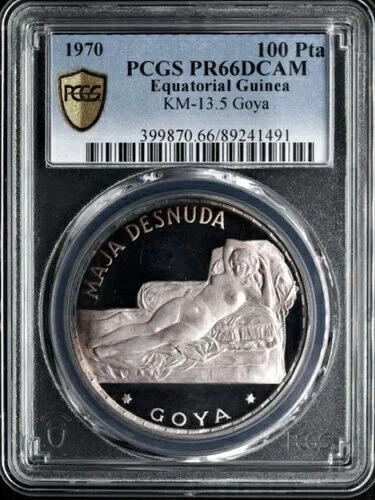PCGS PR66 DCAM 1970 100Pta ネイキッド マハ レア / 30