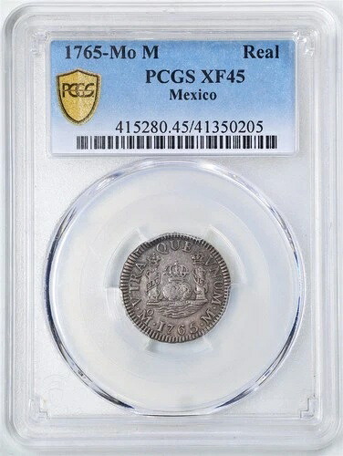メキシコ 1R 1765/3 Mo-M Charles III Real XF45 PCGS 41350205 KM#77 Yonaka-M1-65b