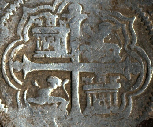 海賊コブとスペイン植民地コイン * フェリペ3世 銀貨 8レアル メキシコ Mo-F 1611
