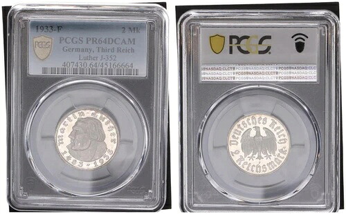 2マークス 1933 F - マーティン・ルーサー J.352 - PCGS認定 PCGS PR64DCAM 86126