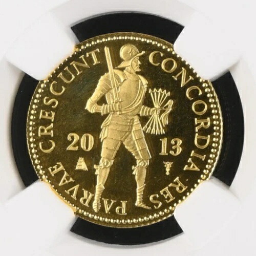 2013年 オランダ ゴールド ダカット NGC PF-69 ウルトラカメオ TOP POP 発行枚数 3500枚 0.11 AGW