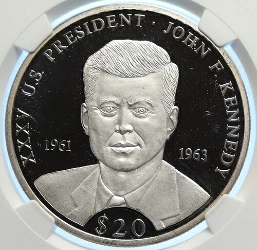 2000年 リベリア アメリカ大統領 ジョン・F・ケネディ プルーフ銀貨 20ドル NGC i106795