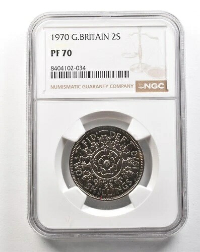 1970年 イギリス 2シリング PF70 NGC *5164