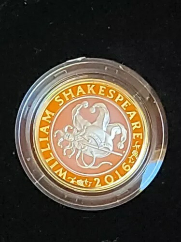 2016年 ウィリアム・シェイクスピア喜劇 2ポンド銀貨 プルーフ