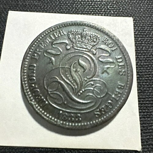 1833年 ベルギー 10サンチーム 高級 わずかに虹色の変色