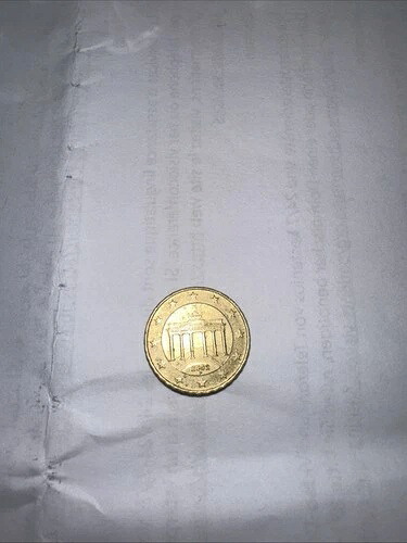 希少な10セントユーロ硬貨（ドイツ製、Fプルーフ、2002年シュトゥットガルト造幣局発行）