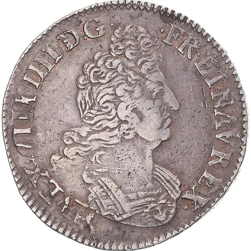[#344194] コイン、フランス、ルイ 14 世、1/2 Ecu aux insignes、1703、リモージュ、レフォルメ｜WORLD RESOURCE【QUEEN店】 98,010円