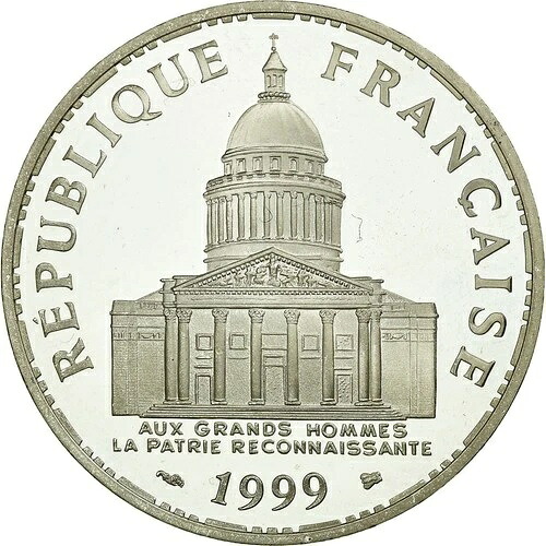 【#13018】コイン、フランス、パンテオン、100フラン、1999年、パリ、MS、シル、ver-｜WORLD RESOURCE【QUEEN店】