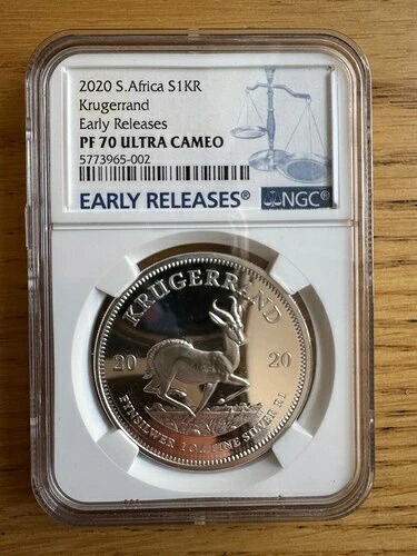 2020年 南アフリカ クルーガーランド 1オンス 999 シルバー NGC PF70 UC S1KR ER-