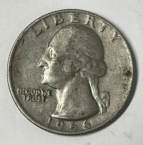1966年 25セント硬貨 ジョージ・ワシントン