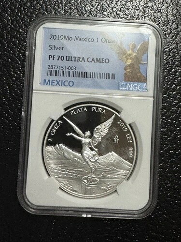 2019年 メキシコ 1オンス オンザ シルバー プルーフ リベルタッド NGC PF 70