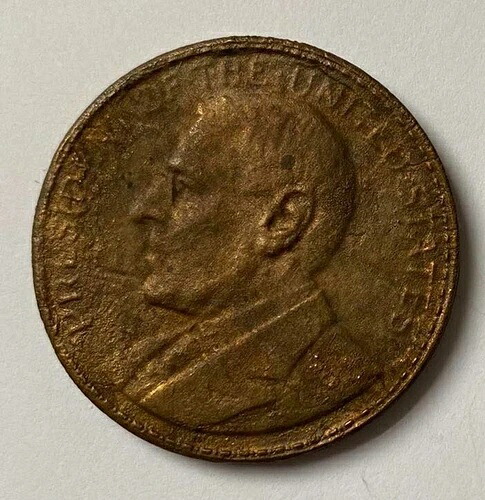 1920年 アメリカ フィリピン海難救助 ウィルソン いわゆるドル マニラミント ブロンズ A4