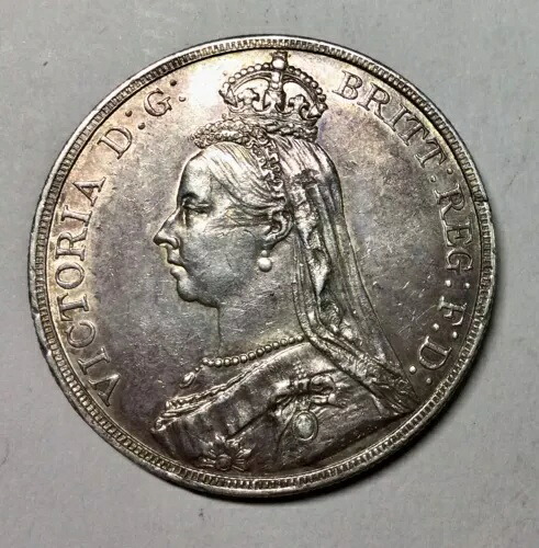 1889年 英国 クラウン・ジュビリー・ヘッド 非常に美しい 良質コイン・トナー